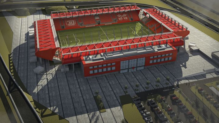 Jahn Regensburg Stadion - 3D Illustration